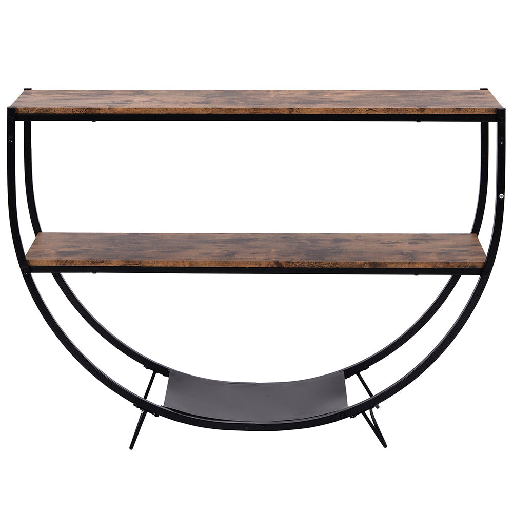 Demilune Console Table with Shelf