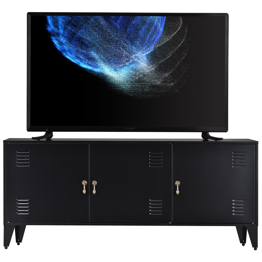 Metal TV Stand with Cabinet