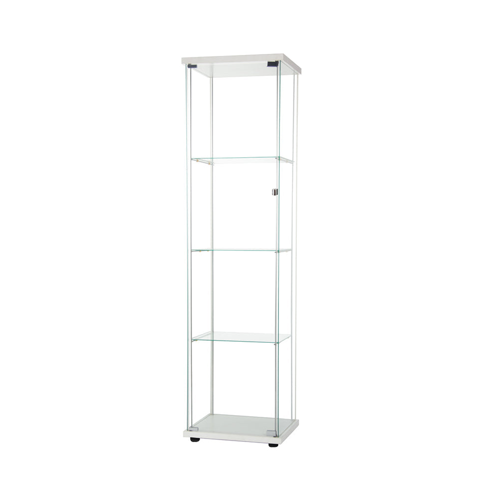 Glass Display Cabinet with 4 Shelves