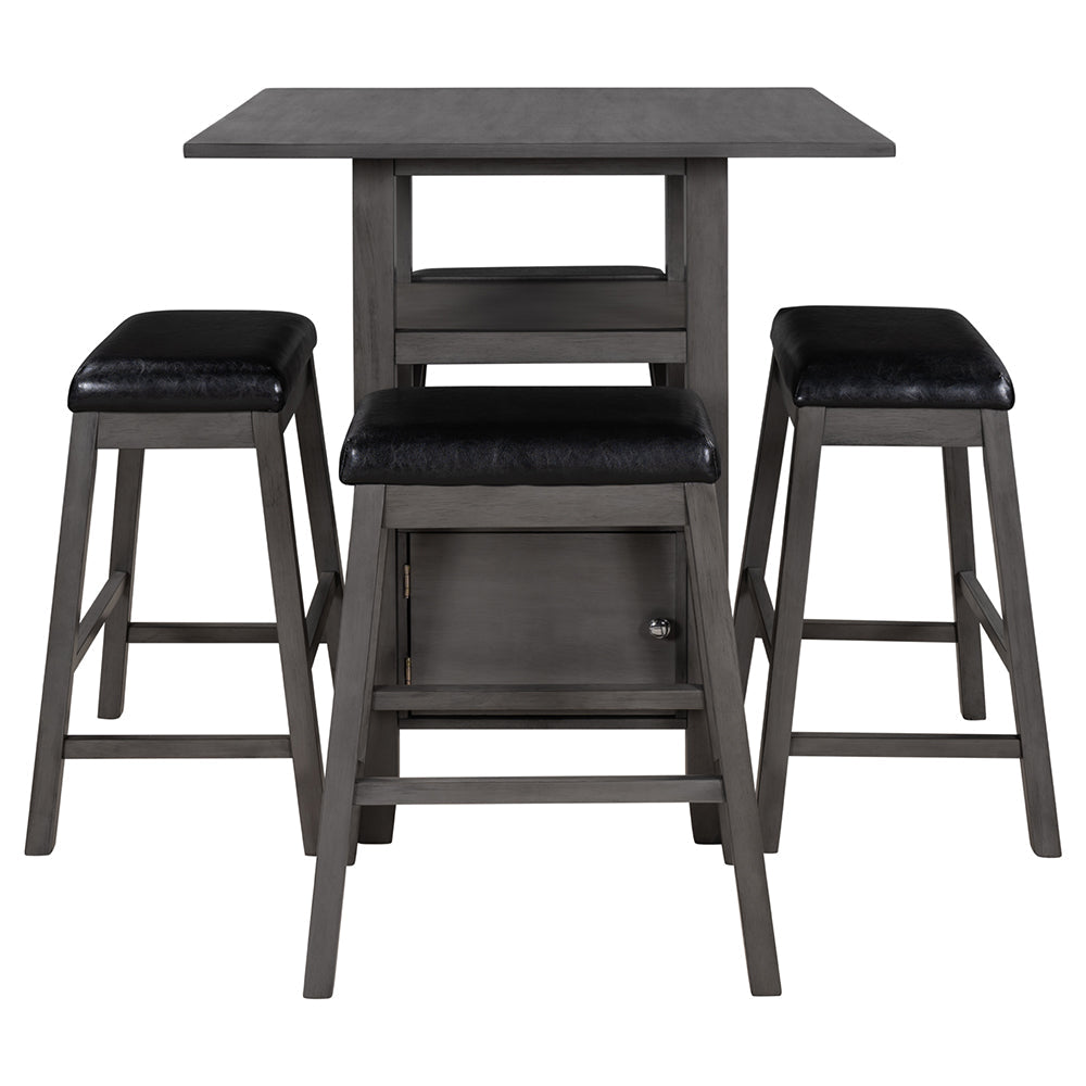 Counter Height Dining Table with 4 Stools