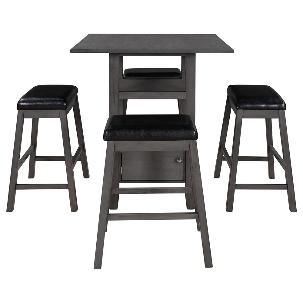 Counter Height Dining Table with 4 Stools