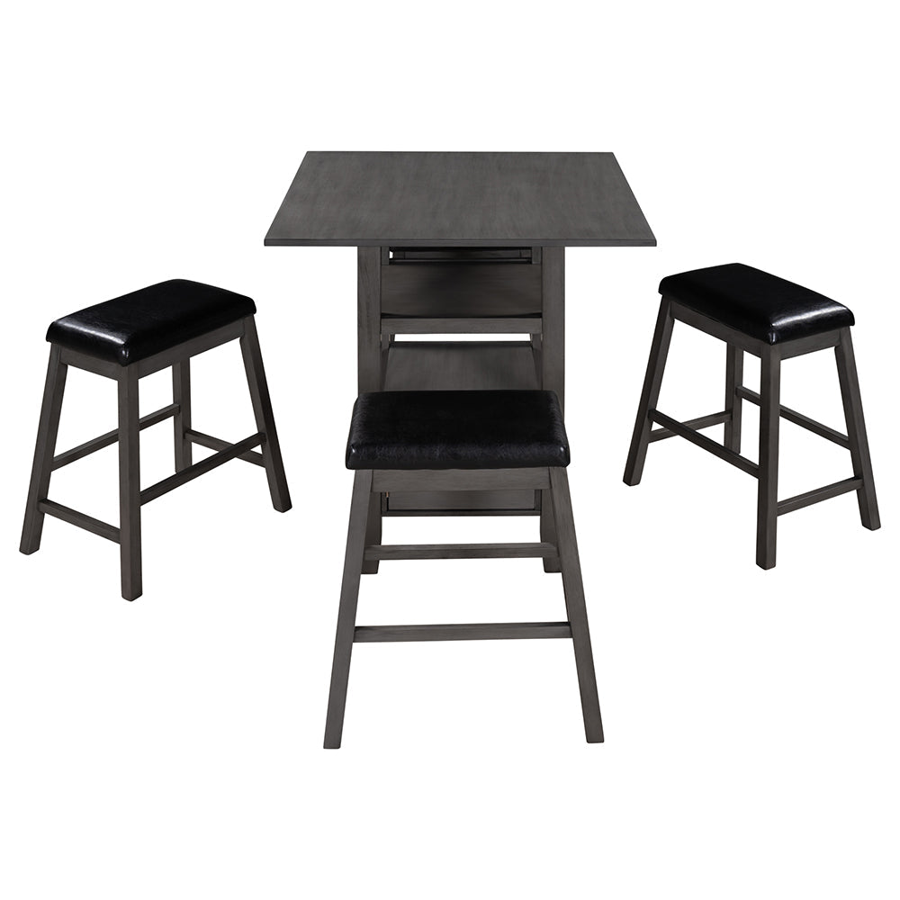 Counter Height Dining Table with 4 Stools