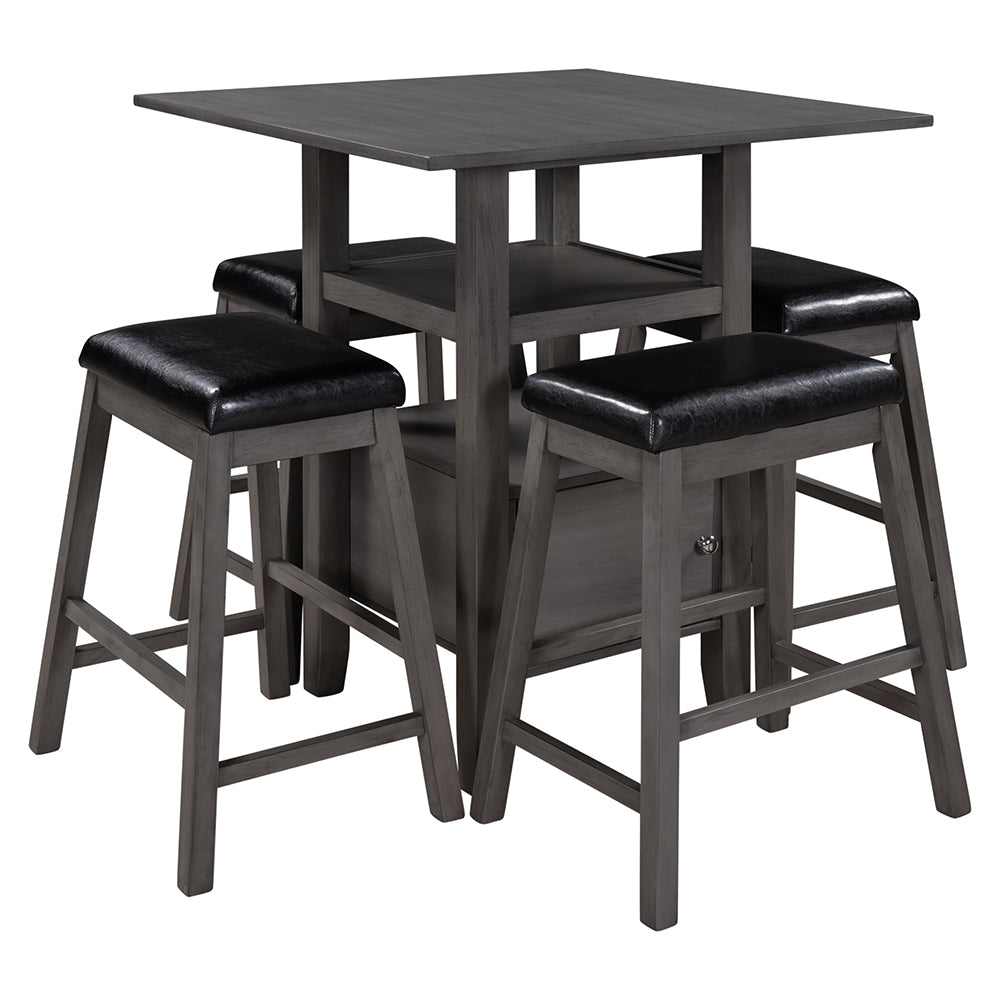 Counter Height Dining Table with 4 Stools