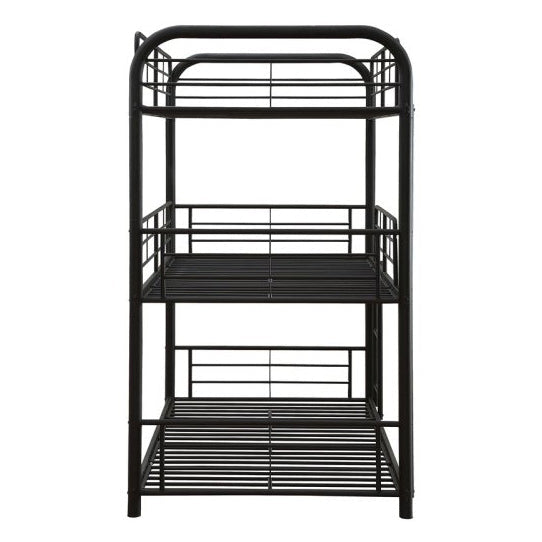 Modern Metal Triple / Quad Bunk Bed, Black