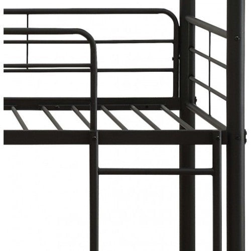 Modern Metal Triple / Quad Bunk Bed, Black