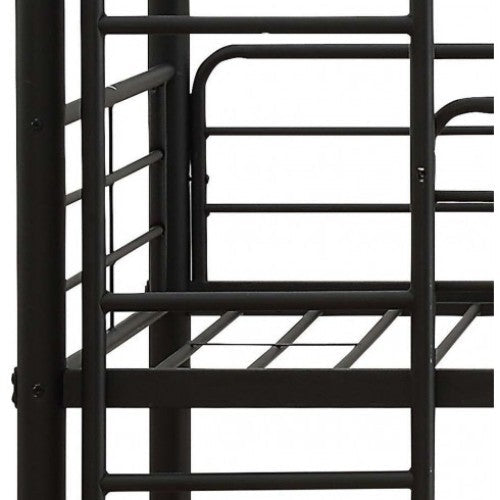 Modern Metal Triple / Quad Bunk Bed, Black