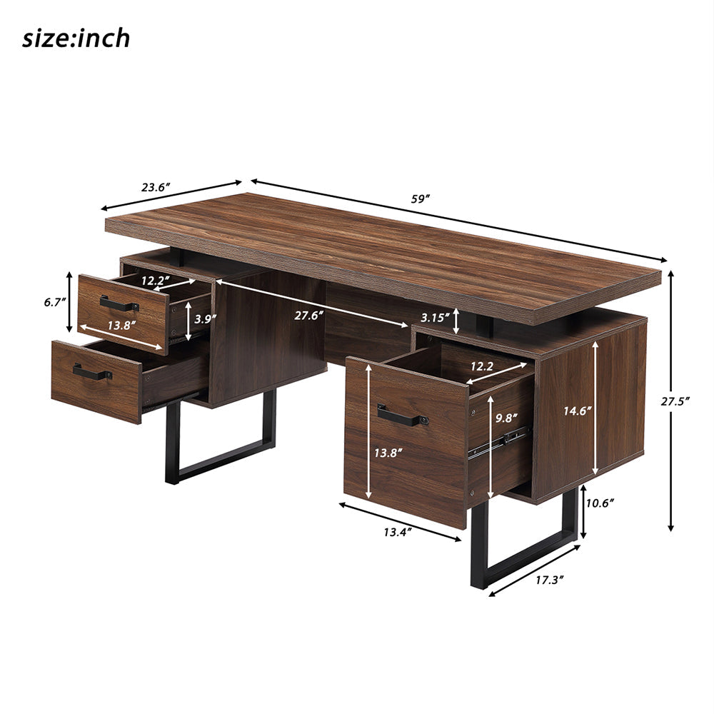 Writing Study Table with Drawers