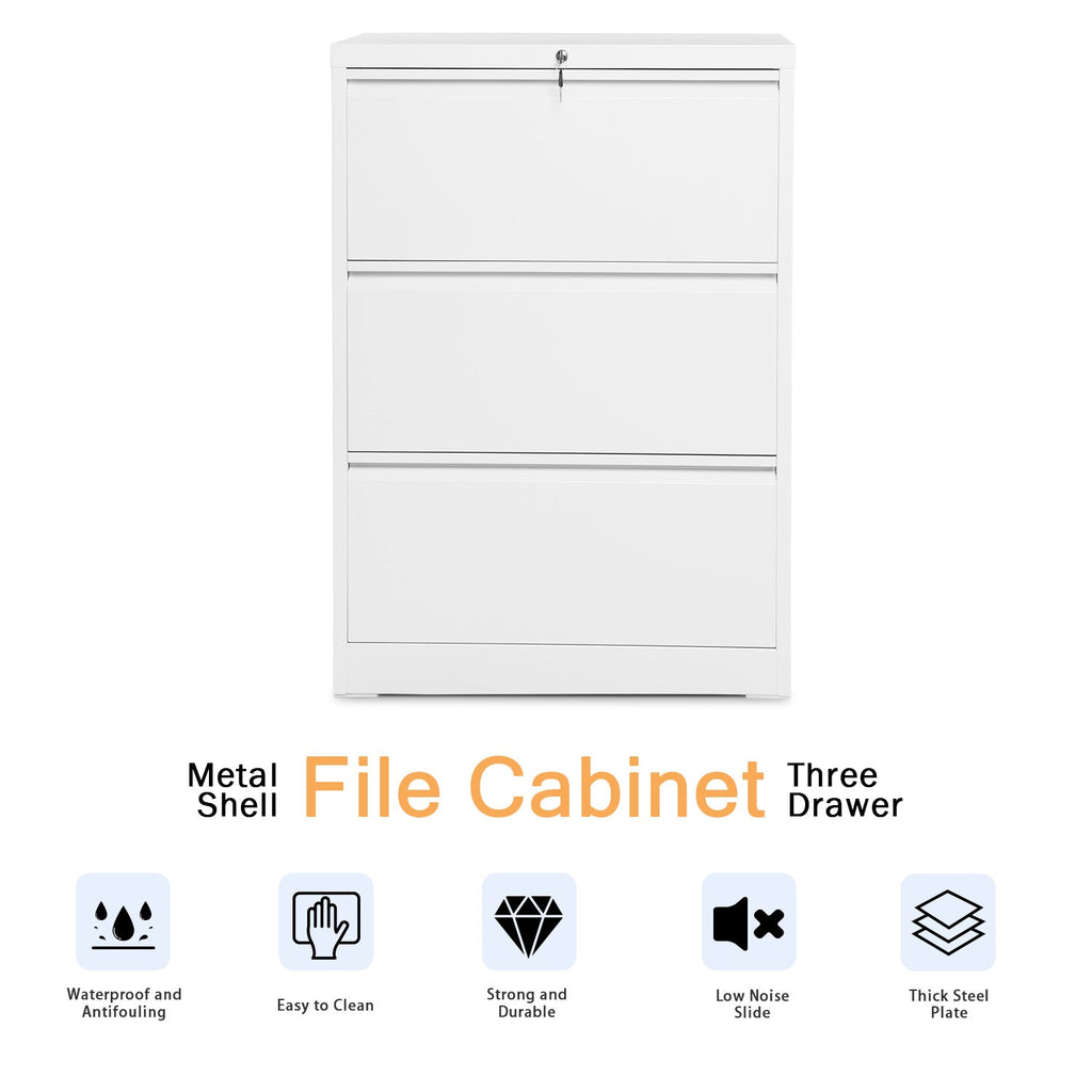 3 Drawer Folding Lateral File Cabinet