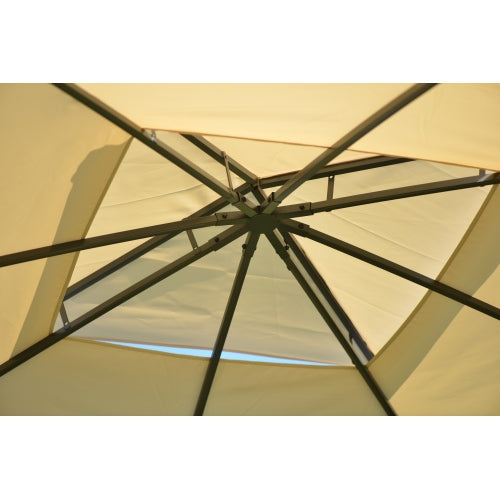 Double Tiered Canopy Outdoor Tent with UV Protection, Beige