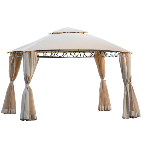 Double Tiered Canopy Outdoor Tent with UV Protection, Beige