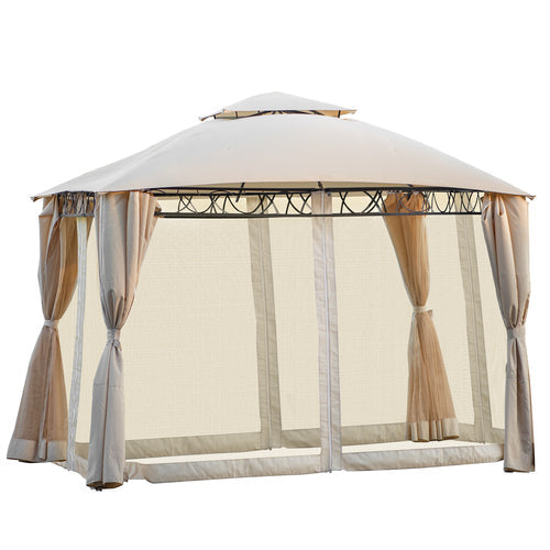 Double Tiered Canopy Outdoor Tent with UV Protection, Beige