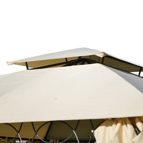 Double Tiered Canopy Outdoor Tent with UV Protection, Beige