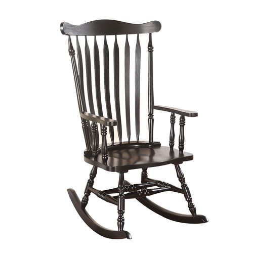 Modern Wooden Rocking Chair in Black