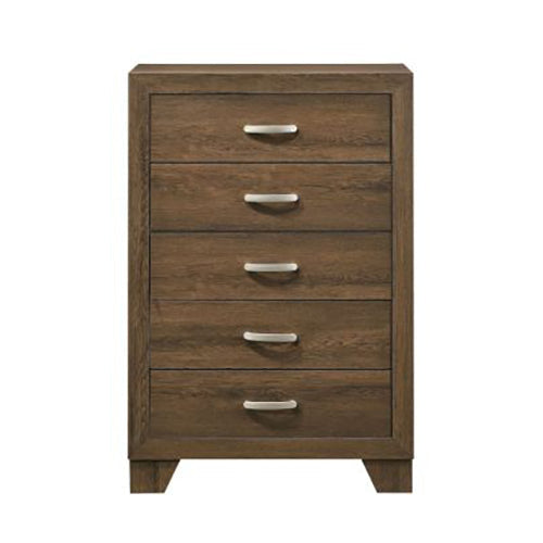 Traditional 5 Drawer Chest Storage Cabinets, Oak