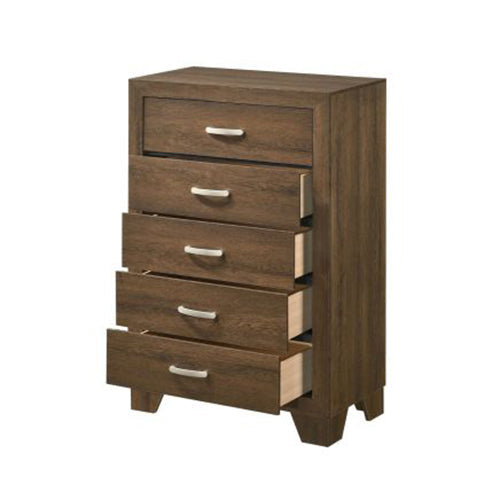 Traditional 5 Drawer Chest Storage Cabinets, Oak