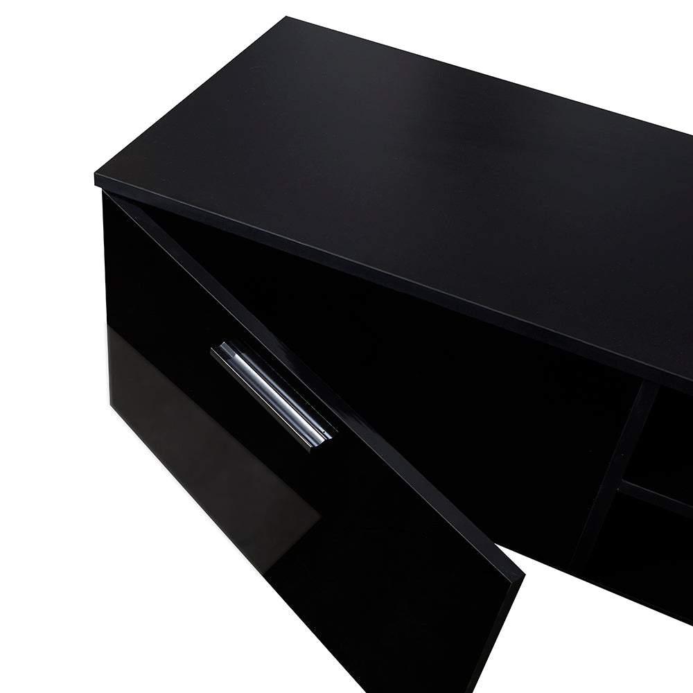 TV Stand Media Console Television Table for 70 Inch, Black