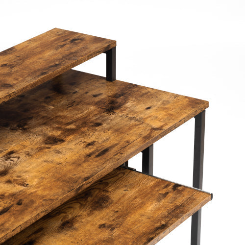 Computer Desk with Keyboard Tray, Rustic Brown