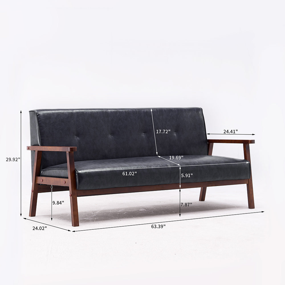 Faux Leather Sofa