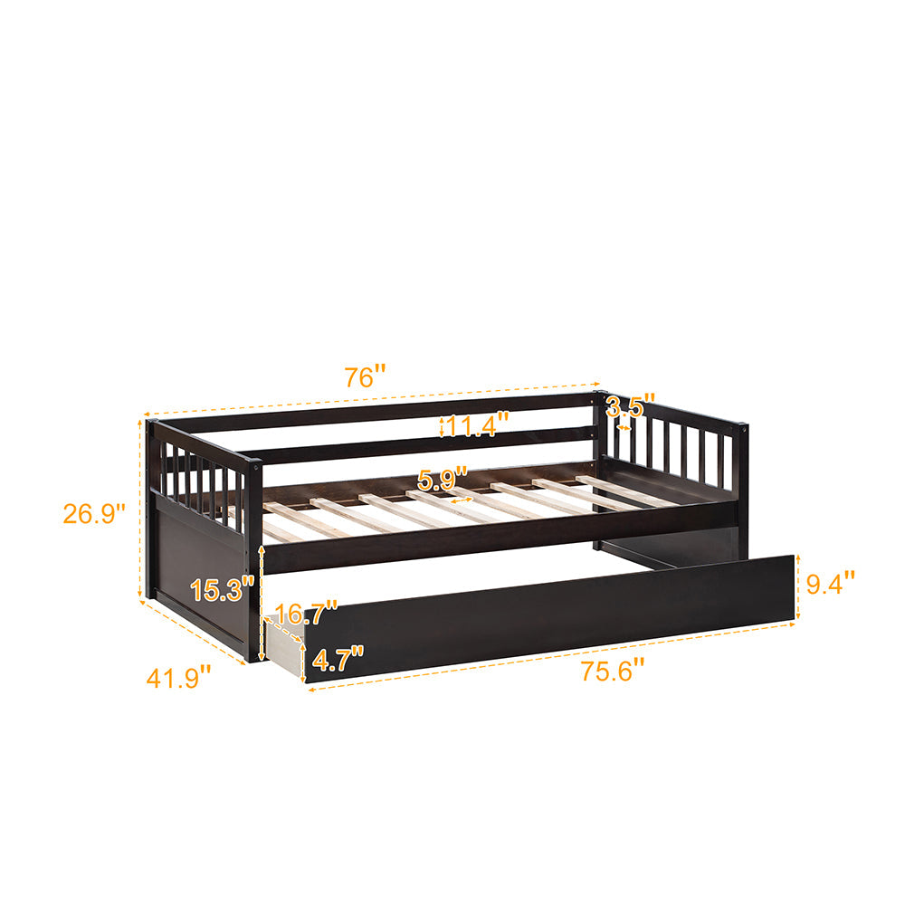 Twin Size Daybed with Inseparable Drawers