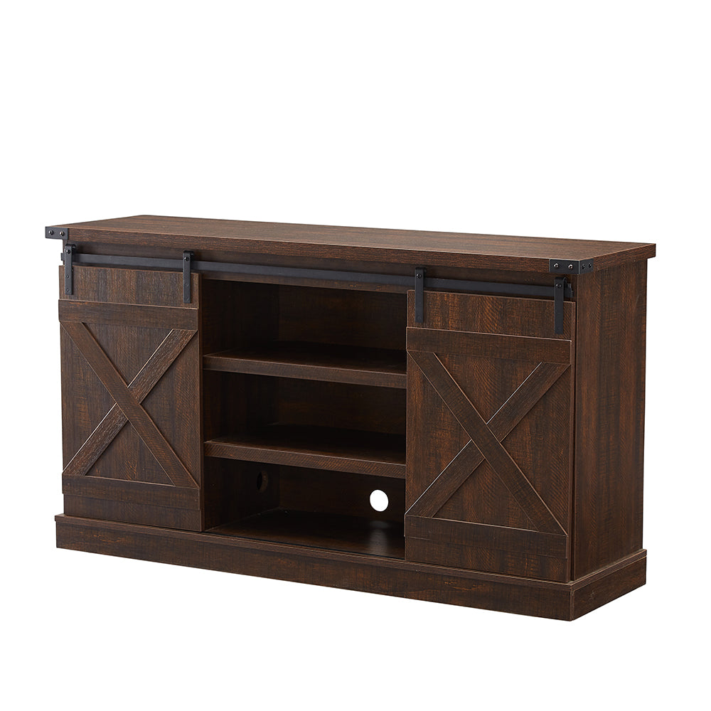 TV Cabinet with Sliding Barn Doors