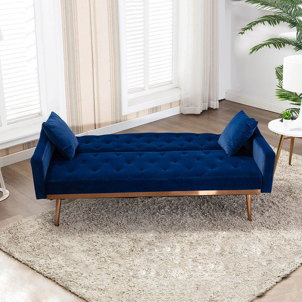 Velvet Convertible Sofa Bed Cushion Couch