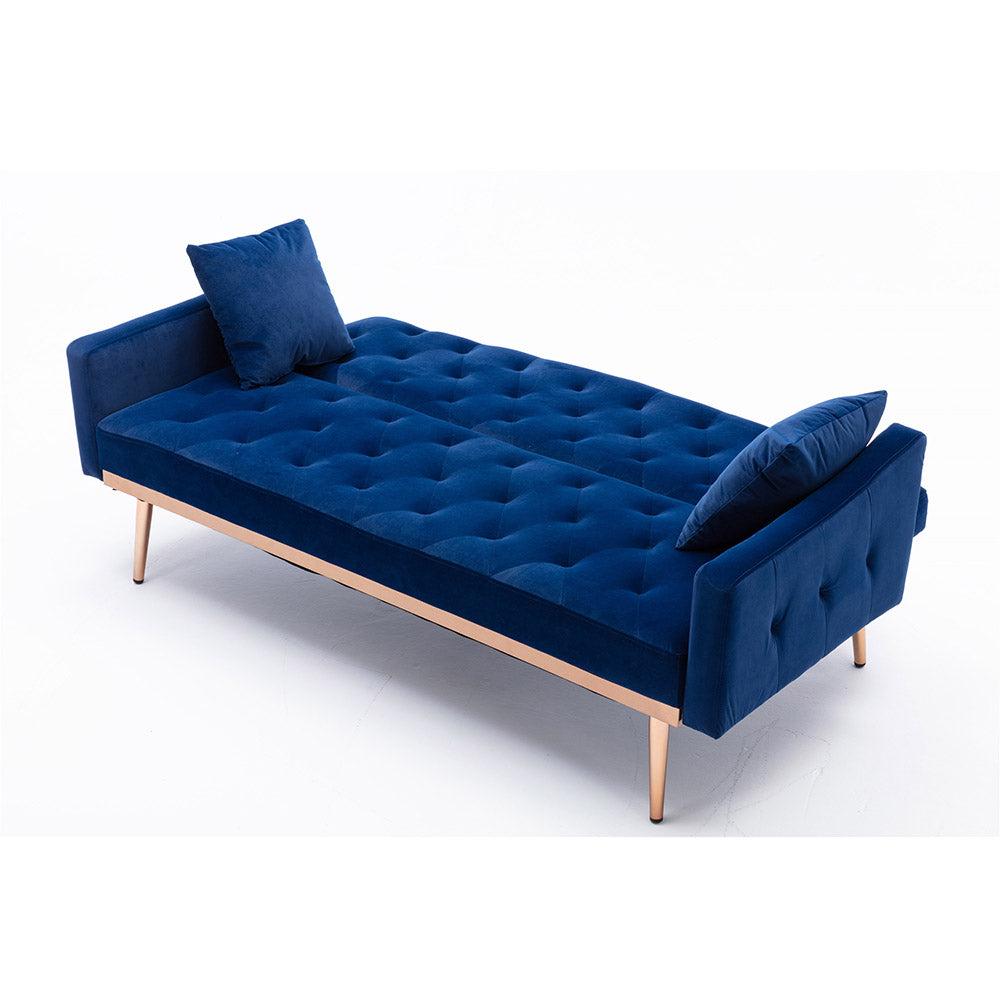 Velvet Convertible Sofa Bed Cushion Couch