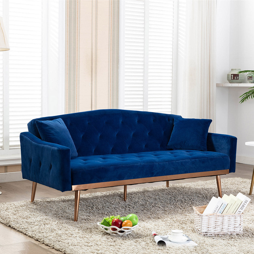 Velvet Convertible Sofa Bed Cushion Couch