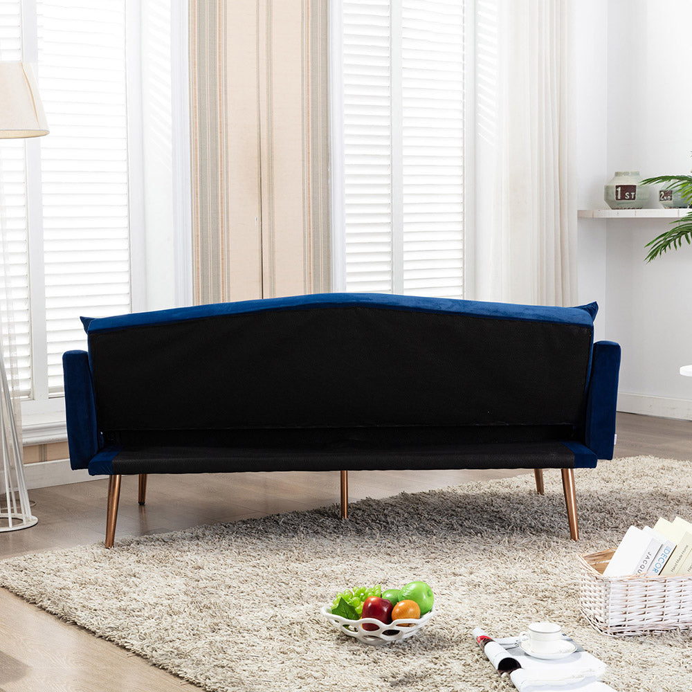 Velvet Convertible Sofa Bed Cushion Couch