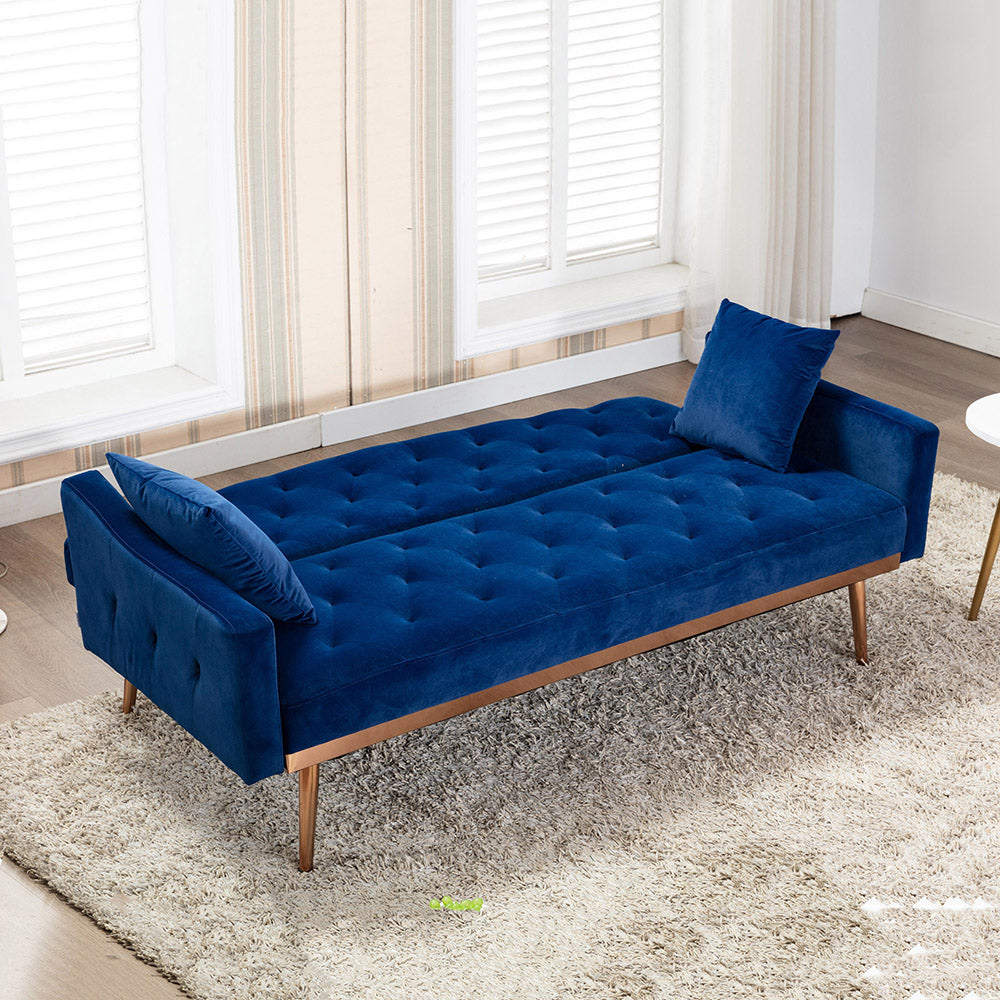 Velvet Convertible Sofa Bed Cushion Couch