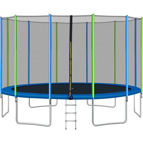 16FT Trampoline for Kids with Safety Enclosure Net, Ladder