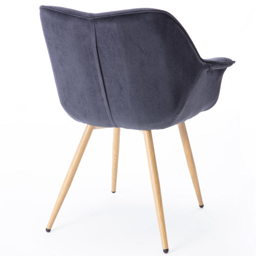 Modern Upholstered Fabric Dining Chairs ( Set of 2/ Navy Blue)