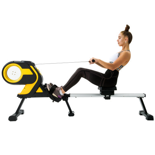 Magnetic Rowing Machine with LCD Monitor, 46" Slide Rail