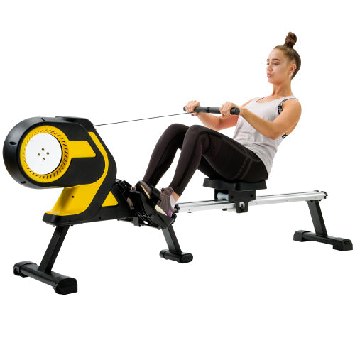 Magnetic Rowing Machine with LCD Monitor, 46" Slide Rail