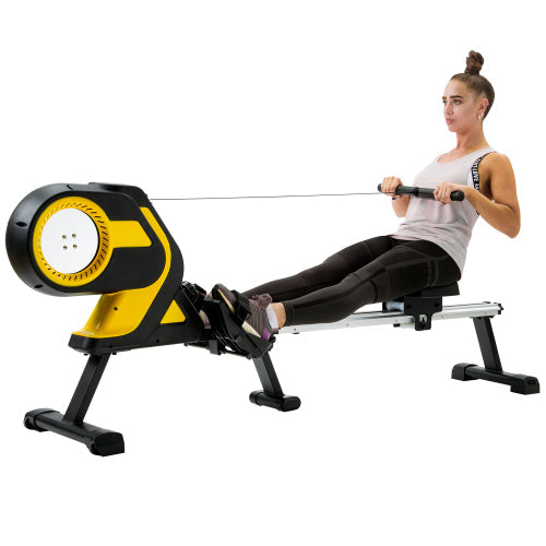 Magnetic Rowing Machine with LCD Monitor, 46" Slide Rail