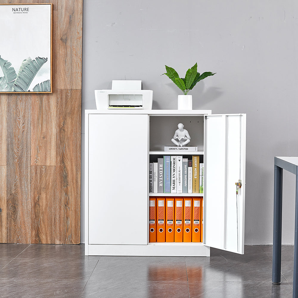 Lockable File Cabinet with 2 Shelves