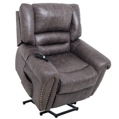 Heavy-Duty Power Lift Recliner Sofa Chair, Smoky Brown