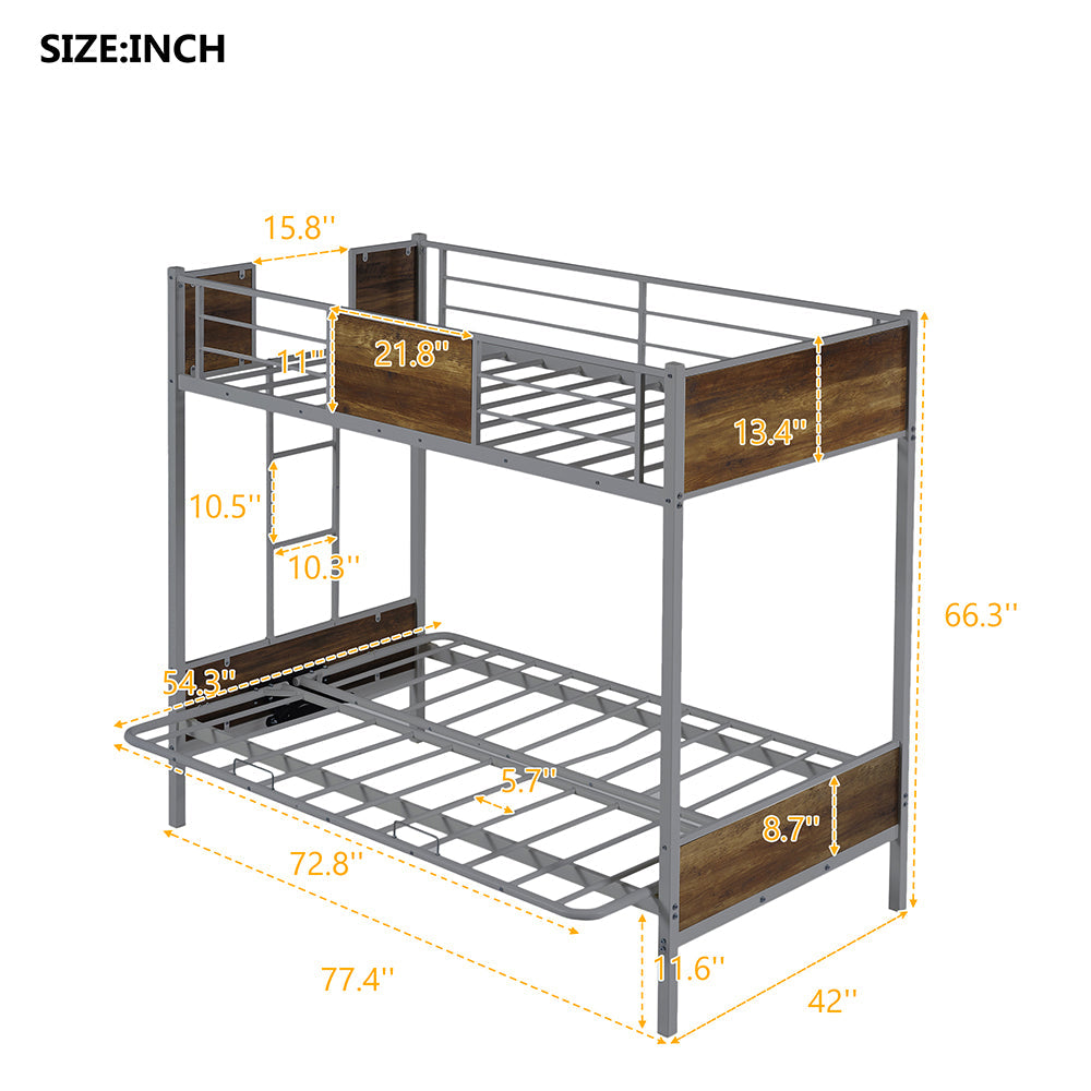 Twin-Over-Futon Bunk Bed