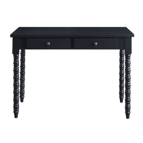 Traditional Wooden Writing Desk, Black Finish