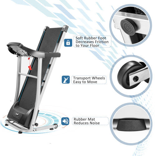 Electric Treadmill Motorized Running Machine 1.5 HP with Speaker