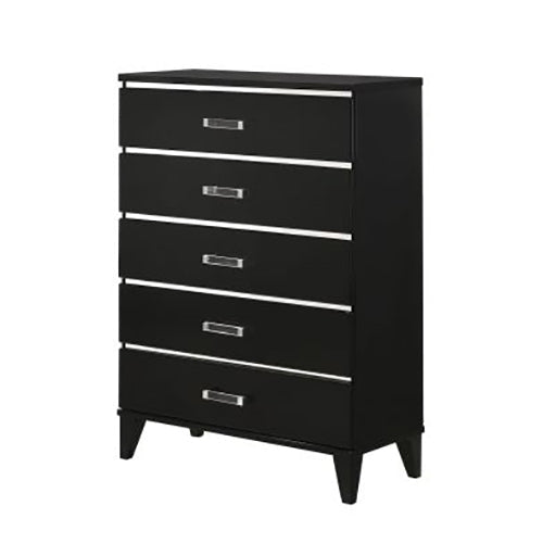 Lateral File Cabinet Storage Chest, Black Finish