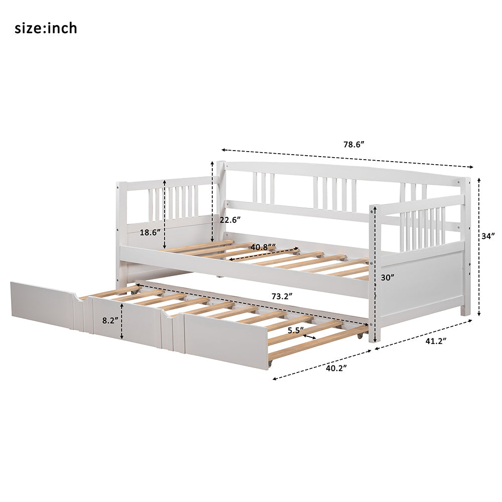 Twin Size Daybed with Trundle