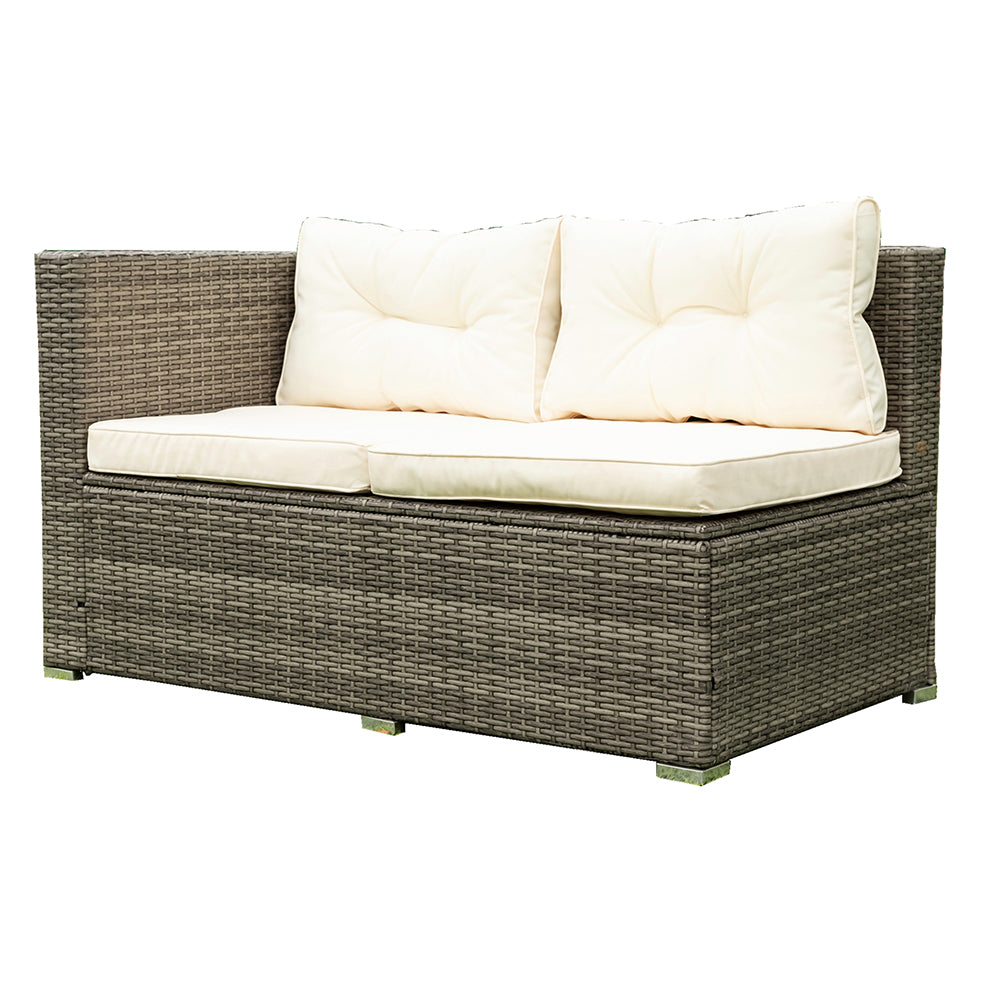 Rattan Sectional Sofa Set with Storage Box