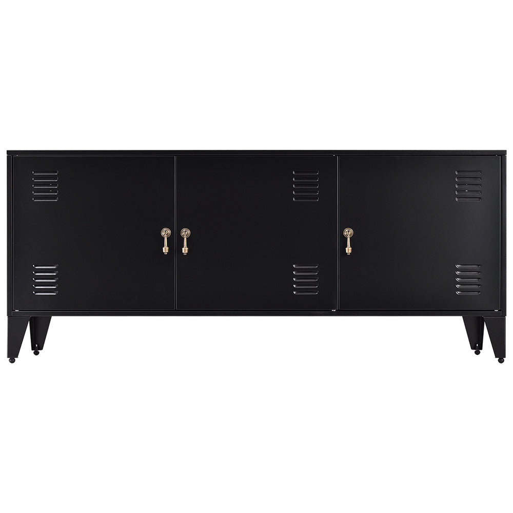 Metal TV Stand with Cabinet