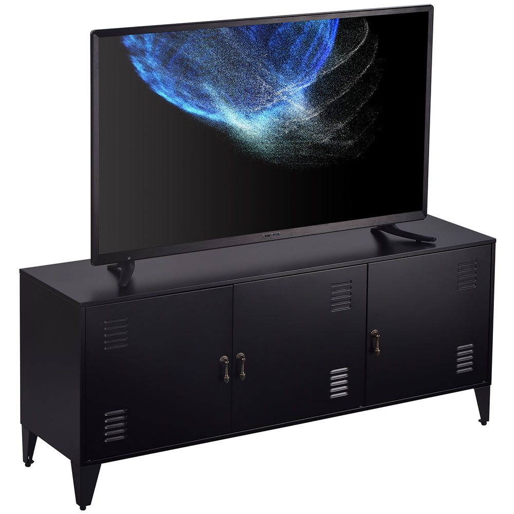 Metal TV Stand with Cabinet