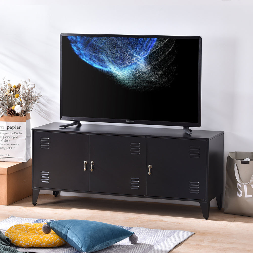 Metal TV Stand with Cabinet