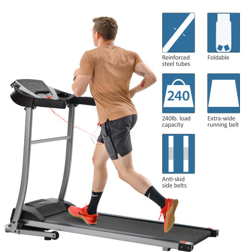 Electric Treadmill Motorized Running Machine 1.5 HP with Speaker