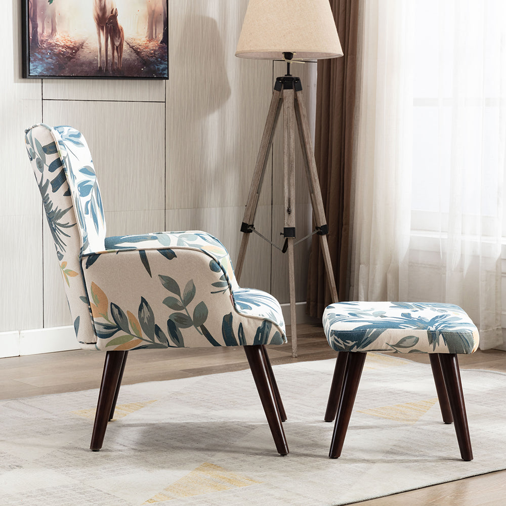 Lounge Armchair with Ottoman