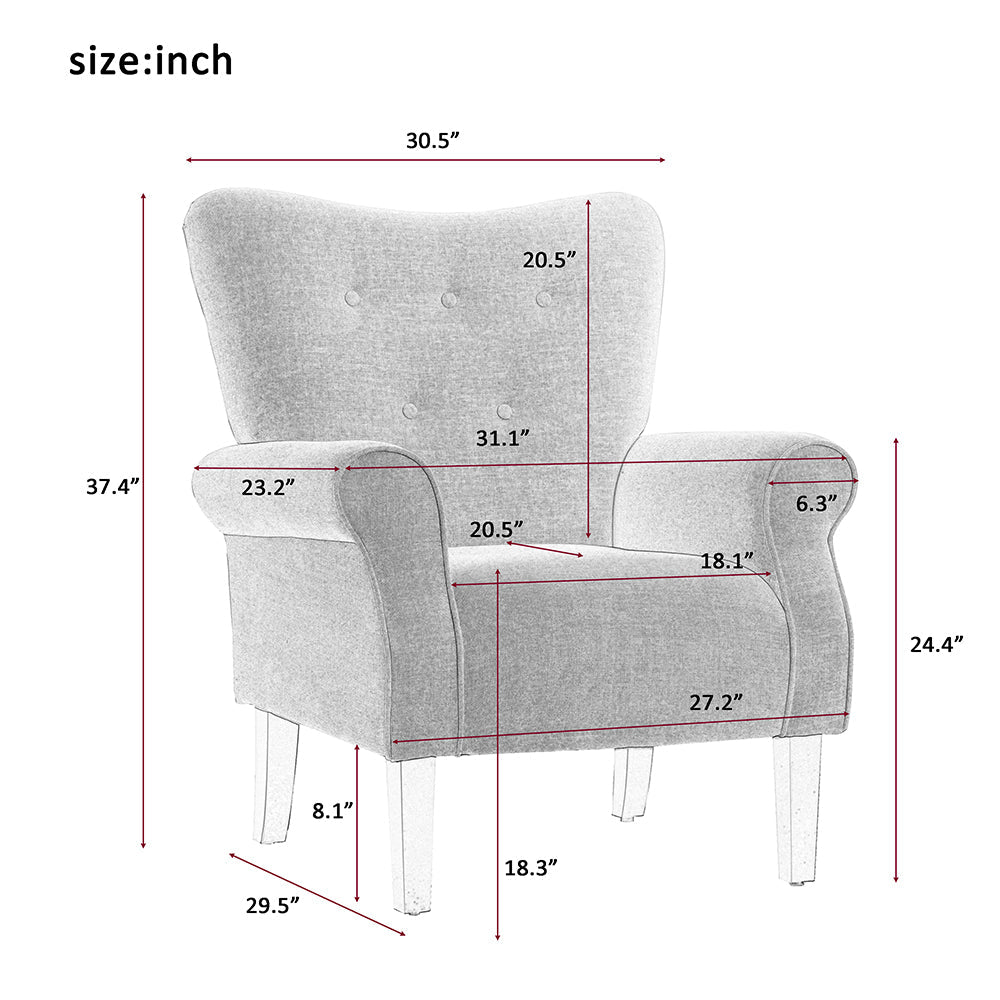 Tufted Upholstered Armchair