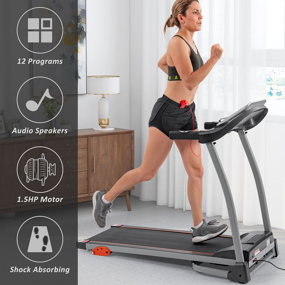 Folding Treadmill 1.5HP Electric Running & Jogging Machine