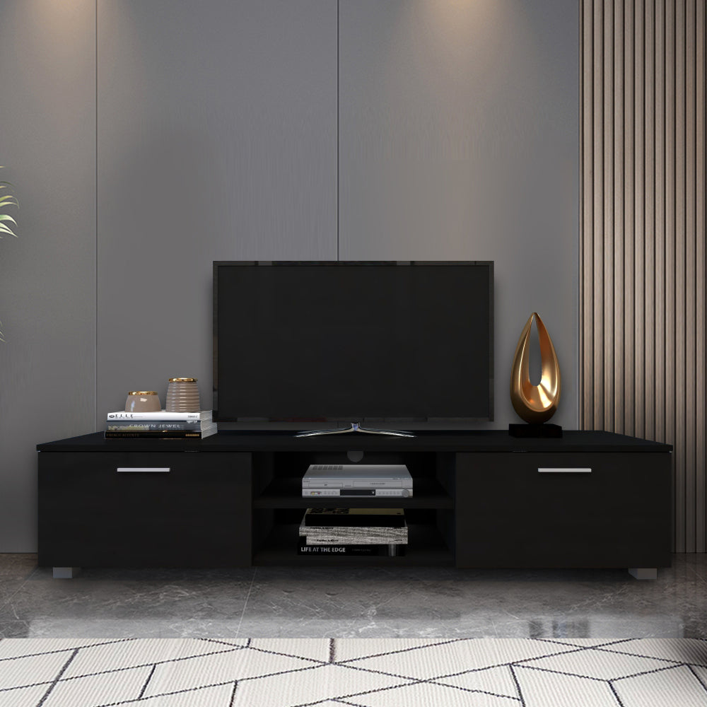 TV Stand with Storage Cabinet with Open Shelves